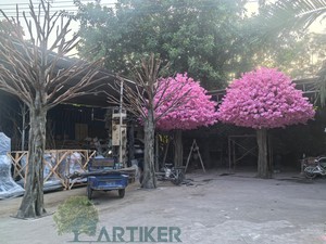 12Ft 3M Grande Artificial <span class=keywords><strong>Sakura</strong></span> Cherry Blossom Tree Fibra de vidrio Decoración para fiestas de bodas para hoteles Restaurantes y eventos - Product Image 2