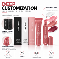 Gloss à lèvres repulpant RTS 10ml en tube souple, haute brillance, hydratant, 8 teintes, faible MOQ 1 pièce, vente en gros, logo personnalisé
