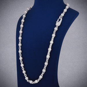 Collar de tenis de plata de ley 925 con cadena de eslabones de bola, diamantes de color D VVS1, joyería de lujo para hombres y mujeres, regalo de boda - Product Image 4