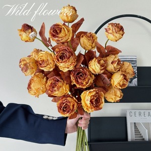 Bouquet de roses artificielles à double extrémité, fleurs en soie, ornement décoratif pour la maison, mariage, accessoires de photographie en extérieur - Product Image 2