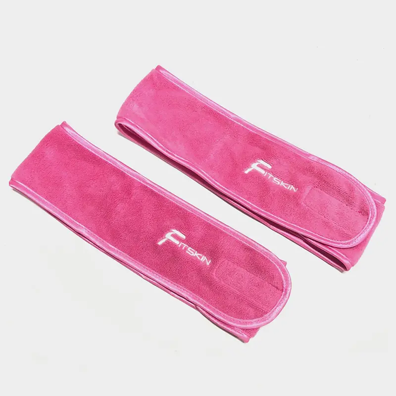 Custom logo quick dry microfiber velvet bamboo satin cotton bath face wash girls designer makeup spa headbands for women