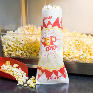 Bolsas de Papel para Palomitas de Maíz con Logotipo Personalizado al por Mayor, Recubiertas de Cera, Aptas para <span class=keywords><strong>Microondas</strong></span>, Lindas, para Cine - Product Image 6