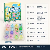 Southpeak Toy 16 Surprise Crystal Blind Box Squishy Squishy Toys Fidget Toys Sensory Squishy Toy Glitter TPR Gift Wholesale WS