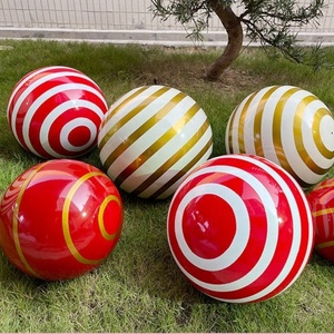 Bola decorativa de metal hueco multicolor pintada de acero inoxidable de venta directa de fabricantes personalizados - Product Image 6