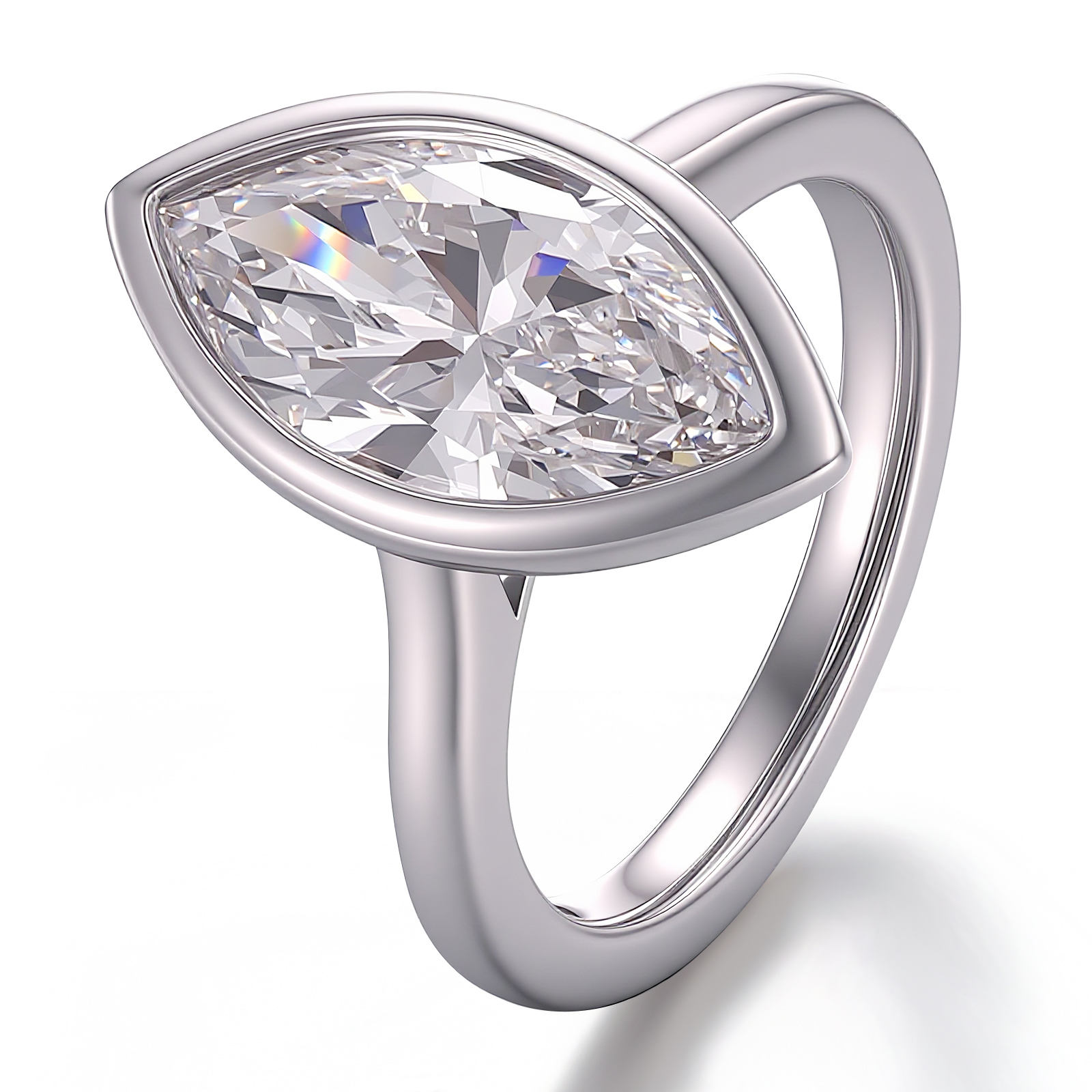 real solid 18K gold lab diamond ring