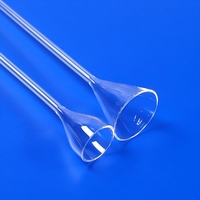 Tube double en quartz fondu sur mesure, surface polie, pureté 99,99 %, sans ozone, pour usage en laboratoire BET, découpe, pliage/soudage
