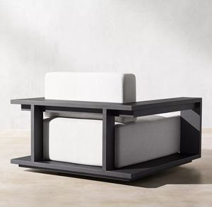 طقم أثاث خارجي للشرفة والحديقة مكون من 7 قطع من الألومنيوم المقاوم للماء على الطراز الفندقي - Product Image 4