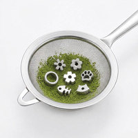 Conception personnalisée OEM ODM, tamis à matcha en métal motif patte, étoile, fleur, pour poudre et perles, prix de gros