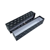 Caja de Cartón Rígida Larga Personalizada para Paraguas, Color Negro Mate, con Recubrimiento UV, Relieve y Forro de Esponja, para Regalos y Manualidades