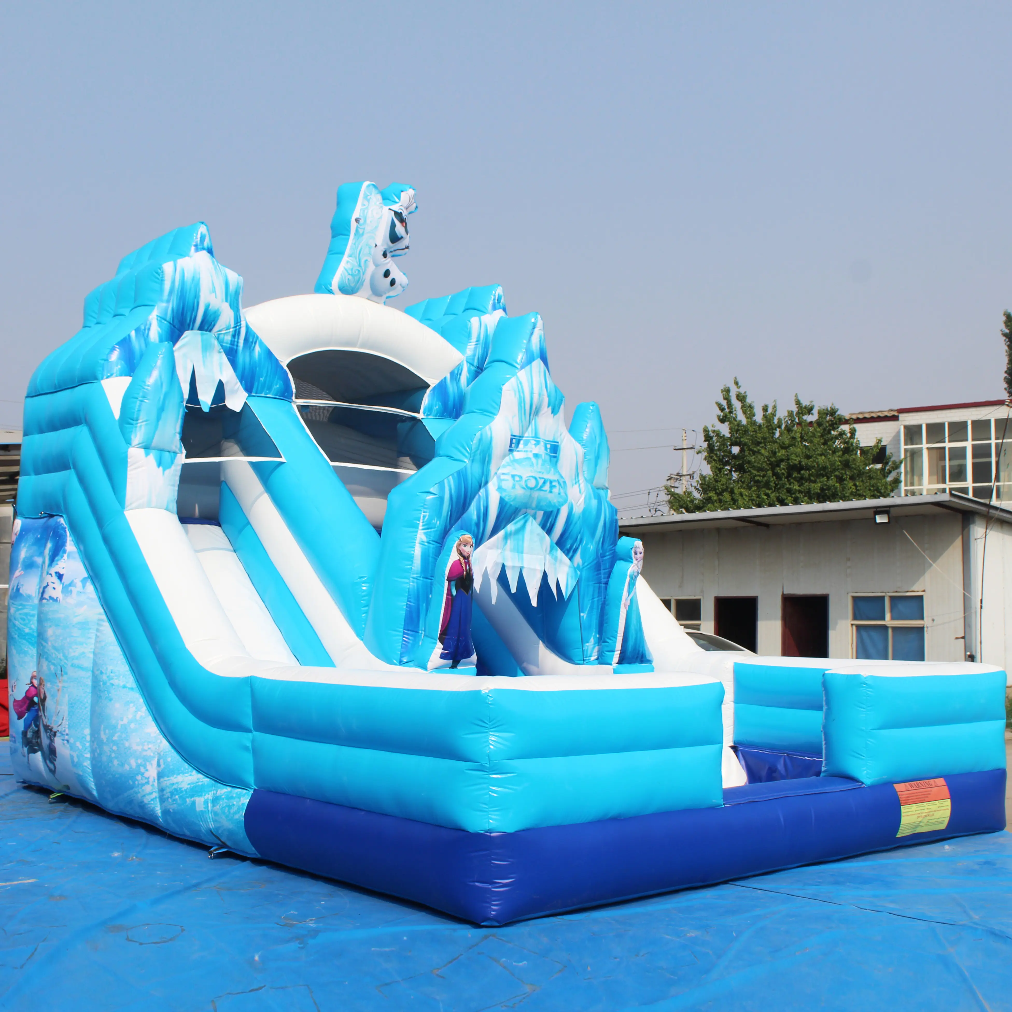 Сверхмощный ледяной надувной водный слайд из прочного ПВХ принцесса Мультяшные надувные замки надувные слайды