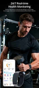 สมาร์ทแบนด์แฟชั่นกันน้ำ IP68 พร้อมฟังก์ชั่นโทรฉุกเฉิน SOS <span class=keywords><strong>ว</strong></span>ัดอัตราการเต้นของหัวใจ แบตเตอรี่ใช้งานได้ 5-10 <span class=keywords><strong>ว</strong></span>ัน สำหรับทุกเพศ ยี่ห้อ VITRO - Product Image 6