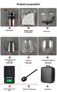 Ensemble de cafetière fait à la main en acier inoxydable <span class=keywords><strong>café</strong></span> <span class=keywords><strong>moulu</strong></span> à la main boîte-cadeau ensemble de <span class=keywords><strong>café</strong></span> extérieur boîte-cadeau - Product Image 6