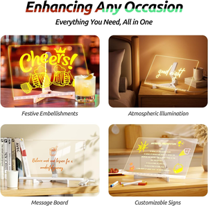 <span class=keywords><strong>Led</strong></span> Lưu ý Board ánh sáng ban đêm khô xóa bảng tin với đứng Đèn trang trí - Product Image 6