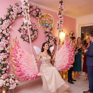Alas <span class=keywords><strong>de</strong></span> Ángel <span class=keywords><strong>de</strong></span> Plumas, Accesorios para Fotomatón para Bodas, Halloween, <span class=keywords><strong>Fiestas</strong></span> <span class=keywords><strong>de</strong></span> Cumpleaños, Diseño <span class=keywords><strong>de</strong></span> Animales para <span class=keywords><strong>Fiestas</strong></span> Temáticas - Product Image 1