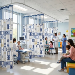 <span class=keywords><strong>Rideau</strong></span> médical imperméable antimicrobien respirant à séchage rapide et haute ventilation pour cloisonnement de salle de patients - Product Image 3