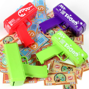 Mini formato bambini Paty Cartoon pistola soldi <span class=keywords><strong>carta</strong></span> pioggia sparatutto carino Logo personalizzato fai da te pistola soldi con copia denaro - Product Image 2