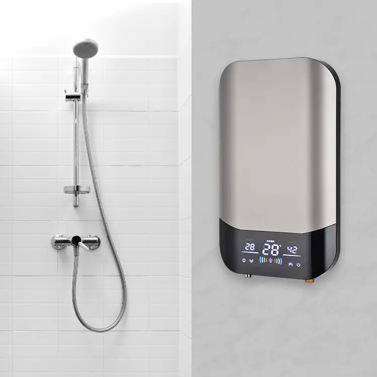저렴한 공장 가격 IPX4 샤워 휴대용 병 전기 열 펌프 모든 뜨거운 ul tankless 온수기