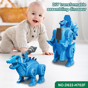 Tùy chỉnh trẻ em biến đổi khủng long Đồ chơi Robot thông minh Đồ chơi lắp ráp nhựa biến đổi Đồ chơi robot - Product Image 2