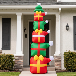 Torre Inflable Navideña con Brazos Pequeños y Lazo de Cinta <span class=keywords><strong>para</strong></span> Decoración de Entrada, Festivales y Ambiente Festivo - Product Image 3