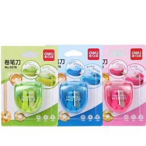 Deli Pencil Sharpener 0578 Manual Plastic Geometric Design For Children School Use - Product Image 3