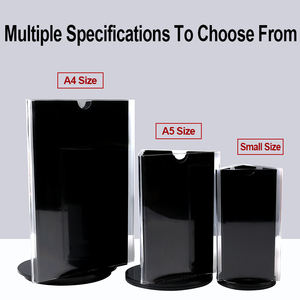 Exhibidor de Menú Giratorio de 3 Caras Resistente a los Rayos UV, Soporte de Exhibición de Escritorio para Restaurante, Pub, Bebidas, Porta Letreros de Mesa - Product Image 3