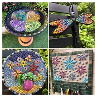 Kerajinan Mosaik Kaca Enamel Mini Bulat Warna-warni Langsung dari Pabrik, Ubin Kaca Lepas untuk Hobi Kerajinan Tangan