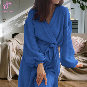 <span class=keywords><strong>Camicia</strong></span> <span class=keywords><strong>da</strong></span> <span class=keywords><strong>Notte</strong></span> Loveda in Puro <span class=keywords><strong>Cotone</strong></span> Traspirante a Maniche Lunghe per Donna, Vendita all'Ingrosso - Product Image 3