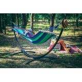 Diseño moderno Soporte de metal ligero <span class=keywords><strong>Hamaca</strong></span> doble de algodón <span class=keywords><strong>Hamaca</strong></span> vertical colgante curvada <span class=keywords><strong>Hamaca</strong></span> <span class=keywords><strong>plegable</strong></span> interior - Product Image 5