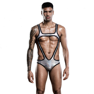 Sous-vêtements sexy pour hommes à bretelles, <span class=keywords><strong>string</strong></span>, justaucorps Mangini, body, <span class=keywords><strong>combinaison</strong></span> de lingerie à bandes - Product Image 1