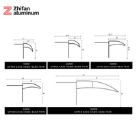 Bordure de gouttière en aluminium standard de 8 pouces, type bec d'aigle, pour coins de avant-toit, garniture de protection pour murs extérieurs de bâtiments
