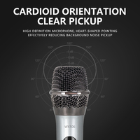 Microphone vocal cardioïde dynamique sans fil 2.4G Plug-and-Play pour toute occasion-pour l'affichage LED de la parole de classe d'église-Style de bureau