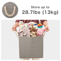 Bacs à Cube de rangement pliables en tissu avec poignée en corde de coton, organisateur de boîte de panier pliable et résistant pour les étagères