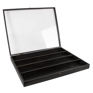Vitrine de présentation <span class=keywords><strong>pour</strong></span> cartes de sport, 36 cartes gradées, cadre <span class=keywords><strong>en</strong></span> <span class=keywords><strong>bois</strong></span> avec acrylique transparent, vitrine portable - Product Image 3
