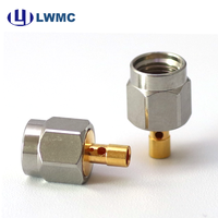 Adaptador Coaxial RF de Alta Precisión SMA Macho para Soldar, de Fácil Desmontaje, para Equipos Médicos de Control Industrial y Cable CXN3506