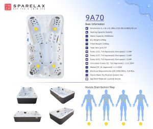 Vasca Idromassaggio da Esterno, Spa di Lusso, Piscina Spa per 8, 9, 10 Persone - Product Image 2