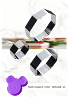 Emporte-pièces à forme fixe, ensemble de 3 cercles à mousse en acier inoxydable multicouche, moule à gâteau en acier inoxydable, outil de pâtisserie, 6 styles