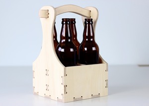 ตะกร้าใส่ขวดเบียร์แบบพับได้ 4 ช่อง ทำจากไม้อัด ตัดด้วยเครื่อง CNC เป็นมิตรกับสิ่งแวดล้อม ใช้ซ้ำได้ เหมาะสำหรับแคมป์ปิ้ง ปิกนิก และงานปาร์ตี้ - Product Image 5