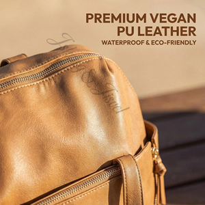 กระเป๋าผ้าอ้อมแบบ 3-in-1 สะพายหลังได้ สายรัดเข้ากับรถเข็นเด็ก ความจุ 20-35 ลิตร กันน้ำ ทำจากวัสดุ PU กระเป๋าเดินทางสำหรับเด็ก ช่องเก็บของแบบมีฉนวน สายคล้อง<span class=keywords><strong>มือ</strong></span> สำหรับคุณแม่และคุณพ่อ - Product Image 4