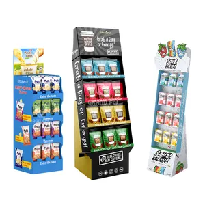 Scaffali per bevande alimentari per supermercati personalizzati scaffali per espositori per caramelle in cartone scaffale per espositori in cartone POP POS POP-up
