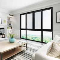 Fenêtre coulissante en aluminium à cadre en aluminium certifiée NFRC, moderne, pour maison résidentielle, verre trempé