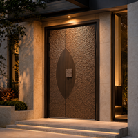 Portail de jardin en aluminium gravé CNC sur mesure, panneau d'entrée extérieur moderne avec serrure intelligente pour projets de villas, cours et maisons résidentielles