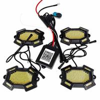 Lumina 8pcs Pure White Super Bright 324LED Projecteur LED sous châssis avec contrôleur via application, luminosité réglable, 56000lm 12V 60W