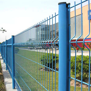 Factory Direct Sales Pulver beschichteter Garten 3D-Biegezaun Blaue Farbe Geschweißter 3D-Drahtgitterzaun - Product Image 1