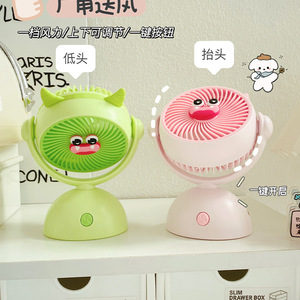 2024 nuevo Mini ventilador portátil de escritorio recargable por USB diseño de monstruos juguete de verano para interiores y exteriores un ventilador de refrigeración de aire plegable - Product Image 3