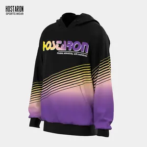 HOSTARON High Quality Casual Hooded Mans Hoodie Essential Letter Logo Double Line Chest Style Men's Hoodies Sweatshirts