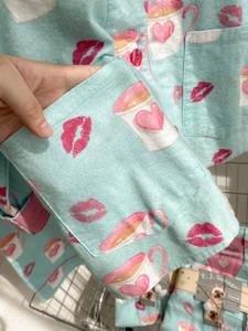 Ensemble de pyjama en satin de qualité pour femmes 0223 100% coton, nouveau, soie glacée et neige, manches longues, motif uni, robe de maison pour personnes âgées - Product Image 3