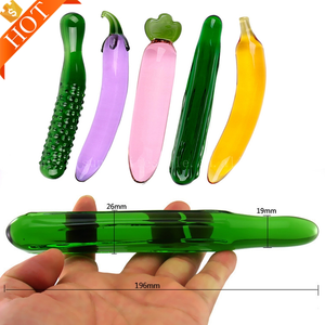 Consolador <span class=keywords><strong>de</strong></span> masaje <span class=keywords><strong>de</strong></span> punto G, juguete <span class=keywords><strong>de</strong></span> Material <span class=keywords><strong>de</strong></span> vidrio, consolador <span class=keywords><strong>de</strong></span> simulación, estimulador <span class=keywords><strong>de</strong></span> juego Anal masculino, forma vegetal Vaginal, Juguetes sexuales para adultos - Product Image 1