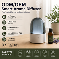 Purificador de Aire de Aluminio de Lujo, Humidificador Silencioso con Aroma y Luz Ambiental, Difusor de Fragancia Portátil para Hotel, Spa y Dormitorio