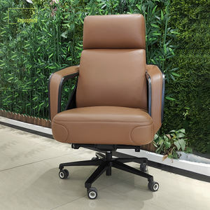 Chaise de bureau de direction KEPO Furniture, luxe italien, finition brillante orange, chaise de bureau moderne ergonomique en cuir de haute qualité pour la maison - Product Image 2