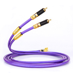 Cable RCA OFC de 75 ohmios Chapado en plata de primera calidad-Grado audiófilo para DAC, transporte de <span class=keywords><strong>CD</strong></span> y amplificadores de tubo (OCC + blindado, bajo ruido) - Product Image 1